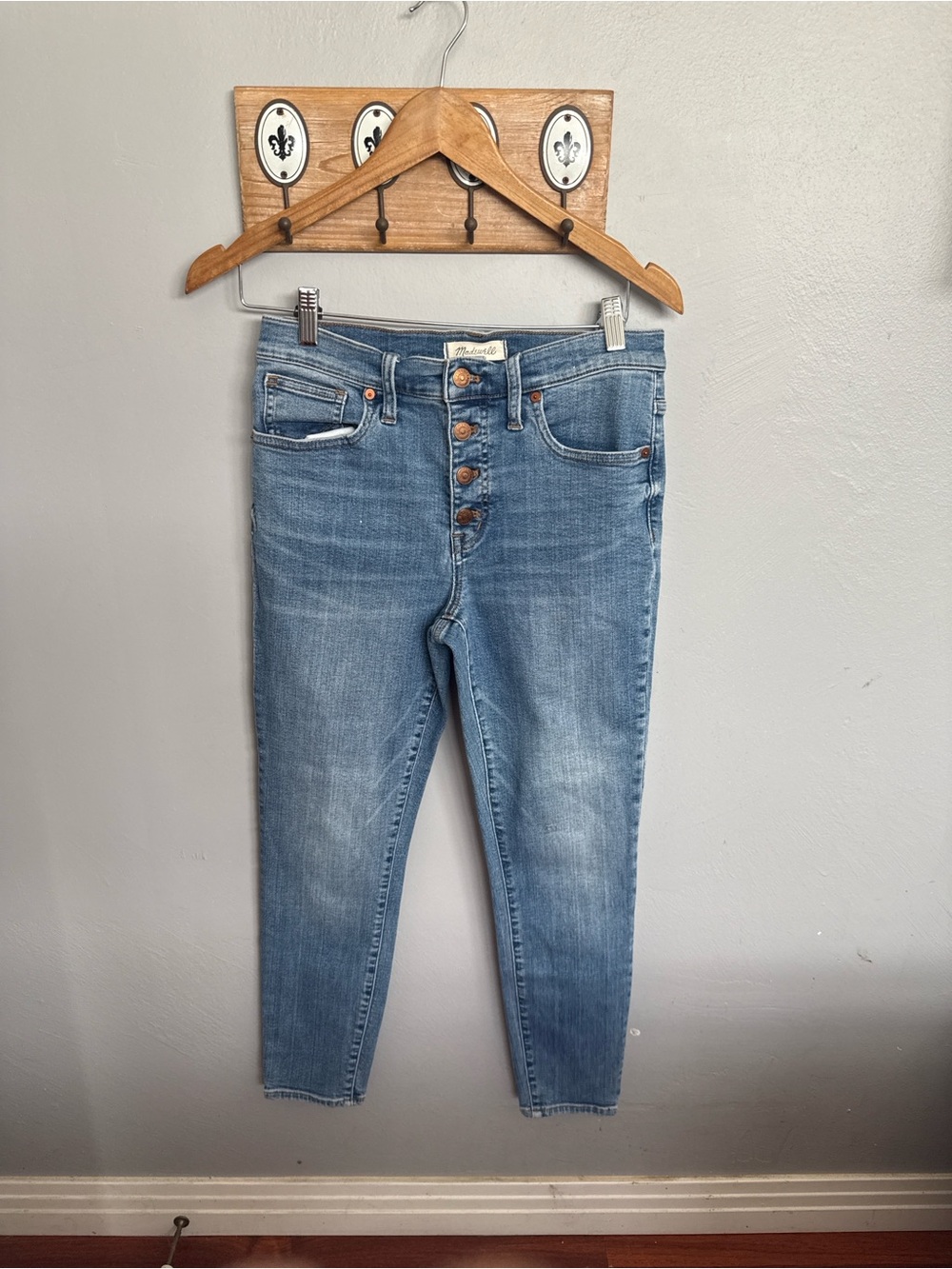 Madewell High-Rise Button-Fly Light Blue Jeans